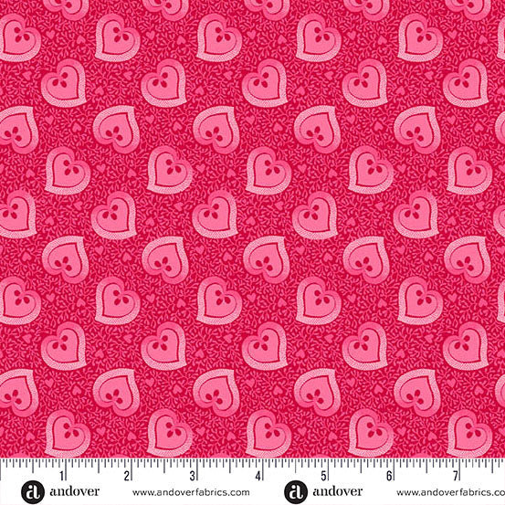 Andover "Heart And Soul" (Valentine/Hearts) Half-yard Bundle - 10 Fabrics, 5 Total Yards