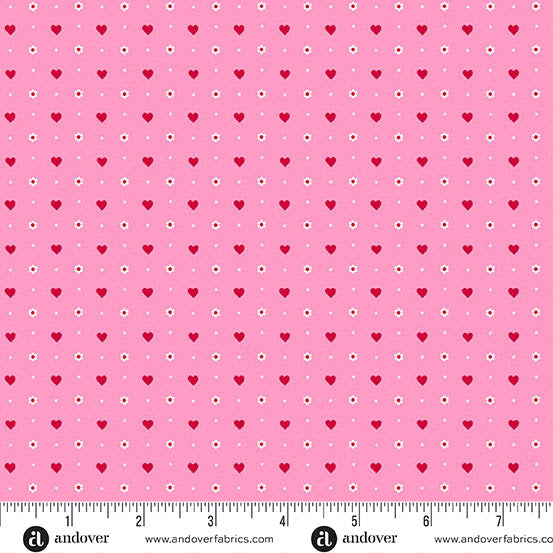 Andover "Heart And Soul" (Valentine/Hearts) Half-yard Bundle - 10 Fabrics, 5 Total Yards
