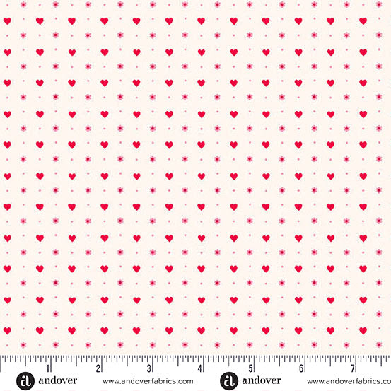 Andover "Heart And Soul" (Valentine/Hearts) Half-yard Bundle - 10 Fabrics, 5 Total Yards