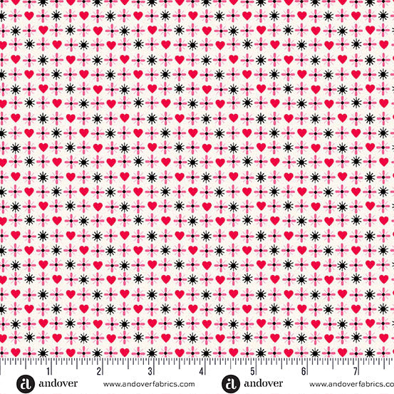 Andover "Heart And Soul" (Valentine/Hearts) Half-yard Bundle - 10 Fabrics, 5 Total Yards
