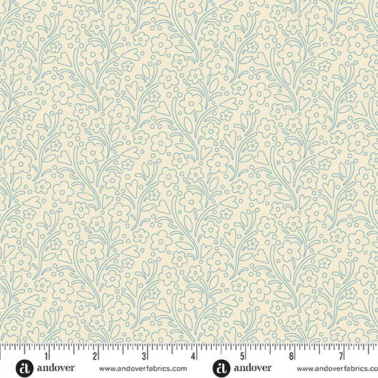 Andover "Cozy House" (Blues) Half-yard Bundle - 10 Fabrics, 5 Total Yards