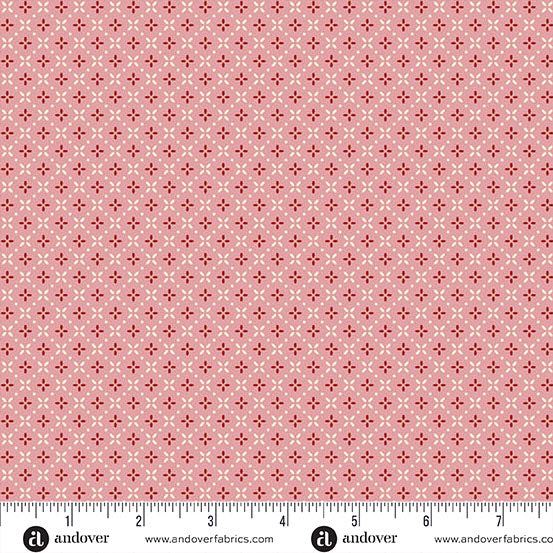 Andover "Cozy House" (Reds) Half-yard Bundle - 10 Fabrics, 5 Total Yards