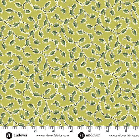Andover "Green Leaves" Half-yard Bundle - 10 Fabrics, 5 Total Yards