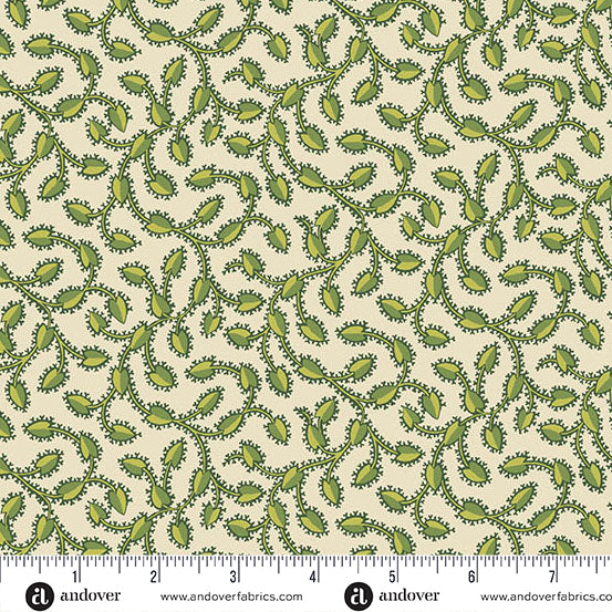 Andover "Green Leaves" Half-yard Bundle - 10 Fabrics, 5 Total Yards