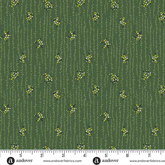 Andover "Green Leaves" Half-yard Bundle - 10 Fabrics, 5 Total Yards