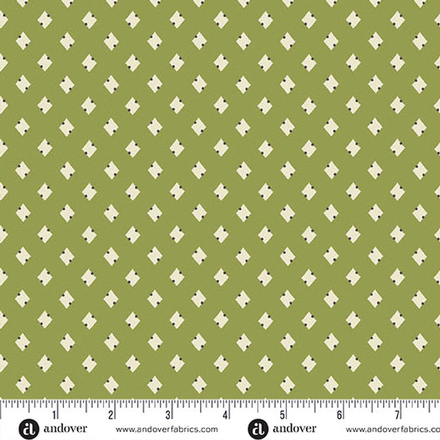 Andover "Green Leaves" Half-yard Bundle - 10 Fabrics, 5 Total Yards