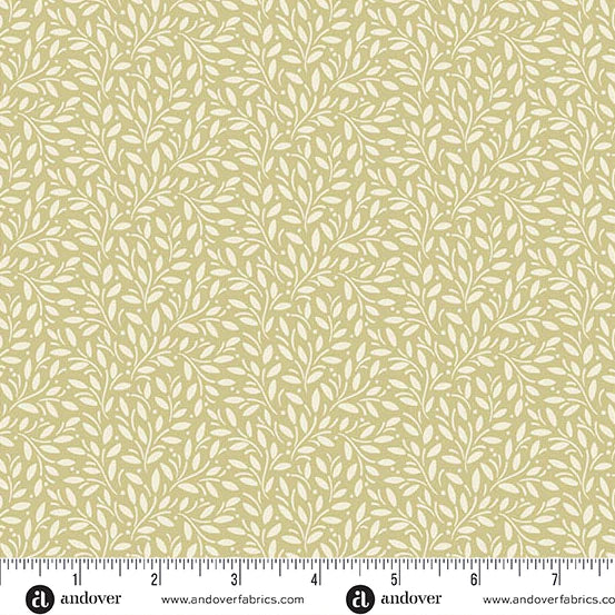 (5 yd) Andover/Makower UK A Woodsy Cottage Little Leaves A-1370-G