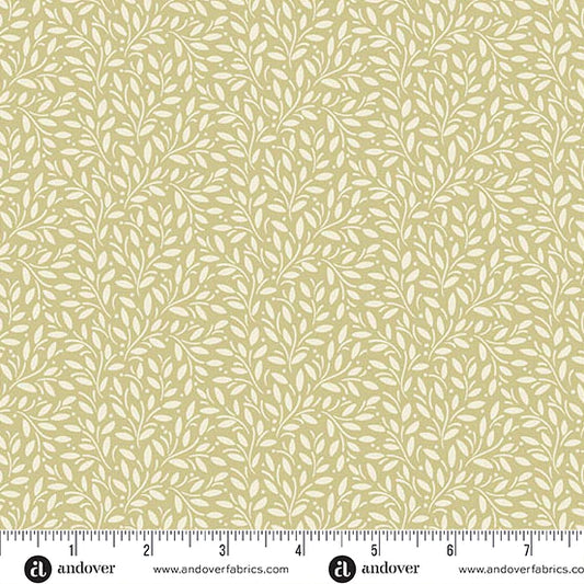 (5 yd) Andover/Makower UK A Woodsy Cottage Little Leaves A-1370-G