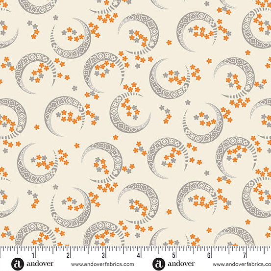 Half-yard Bundle - Andover/Makower UK "Midnight Moon" (Halloween) - 10 Fabrics, 5 Total Yards