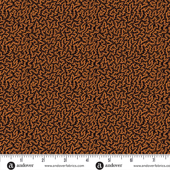 Half-yard Bundle - Andover/Makower UK "Midnight Moon" (Halloween) - 10 Fabrics, 5 Total Yards