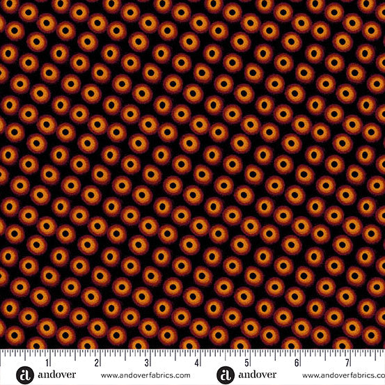 Half-yard Bundle - Andover/Makower UK "Midnight Moon" (Halloween) - 10 Fabrics, 5 Total Yards