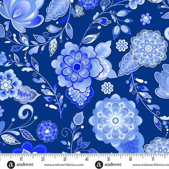 Half-yard Bundle - Andover/Makower UK "Amsterdam" - 10 Fabrics, 5 Total Yards