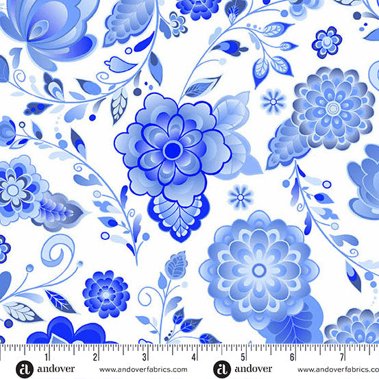 Half-yard Bundle - Andover/Makower UK "Amsterdam" - 10 Fabrics, 5 Total Yards