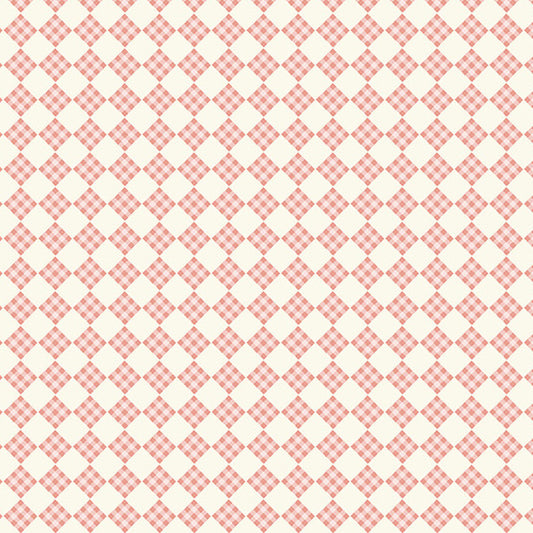 (4 yd) Andover/Makower UK Welcome Spring 409-E Pink Plaid