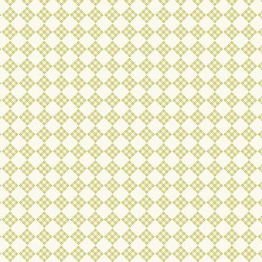 (4 yd) Andover/Makower UK Welcome Spring 409-V Green Plaid