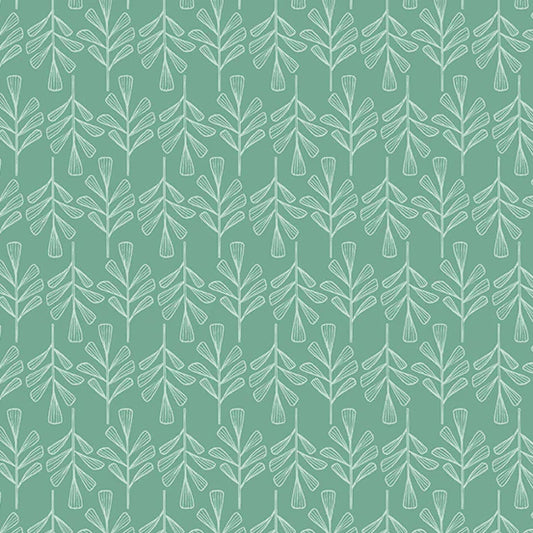 (1.5 yd) Andover/Makower UK Wandering 763-G Petrichor Jade