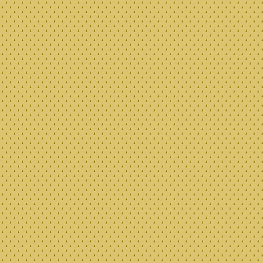 (4.5 yd) Andover/Makower UK Jewelbox 840-Y Tiny Triangles Honey