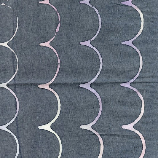 (4.5 yd) Andover Batik Stitched (Allison Glass) AB-9042-C Pewter Scallops