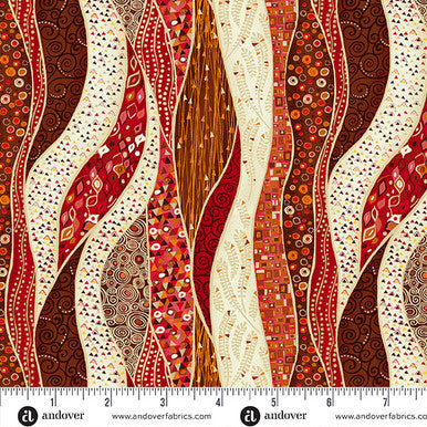 Andover "Golden" (Green/Red - Metallic Accents) Half-yard Bundle - 10 Fabrics, 5 Total Yards