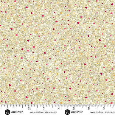 Andover "Golden" (Brown/Tan - Metallic Accents) Half-yard Bundle - 10 Fabrics, 5 Total Yards