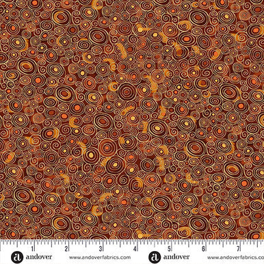 Andover "Golden" (Brown/Tan - Metallic Accents) Half-yard Bundle - 10 Fabrics, 5 Total Yards