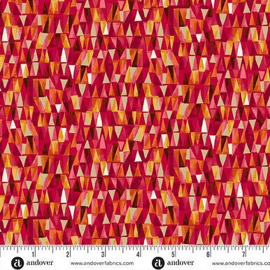 Andover "Golden" (Green/Red - Metallic Accents) Half-yard Bundle - 10 Fabrics, 5 Total Yards