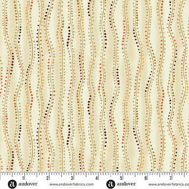 Andover "Golden" (Brown/Tan - Metallic Accents) Half-yard Bundle - 10 Fabrics, 5 Total Yards