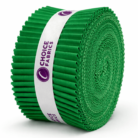 Choice Fabrics Supreme Solids Jelly Roll - Spring Green - 40 Strips