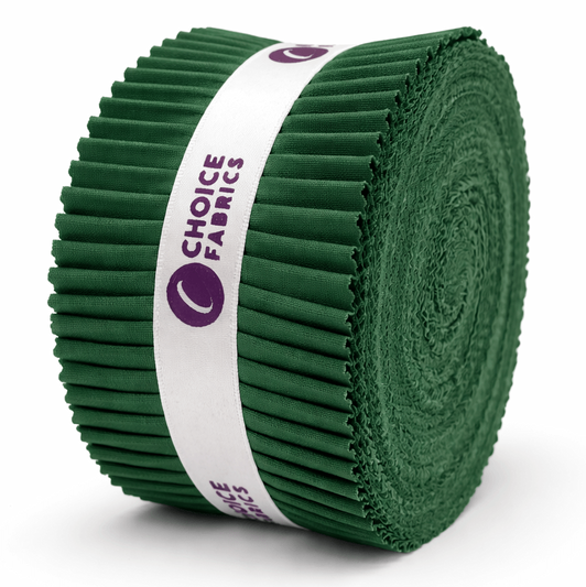 Choice Fabrics Supreme Solids Jelly Roll - Pine Green - 40 Strips