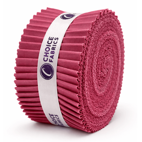 Choice Fabrics Supreme Solids Jelly Roll - Wild Orchid - 40 Strips