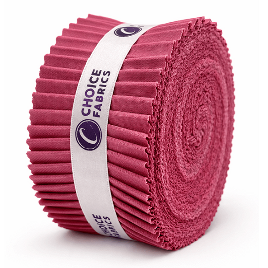 Choice Fabrics Supreme Solids Jelly Roll - Wild Orchid - 40 Strips