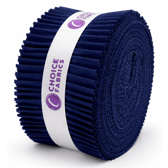 Choice Fabrics Supreme Solids Jelly Roll - Moonlit Ocean - 40 Strips