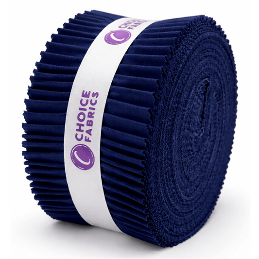 Choice Fabrics Supreme Solids Jelly Roll - Moonlit Ocean - 40 Strips