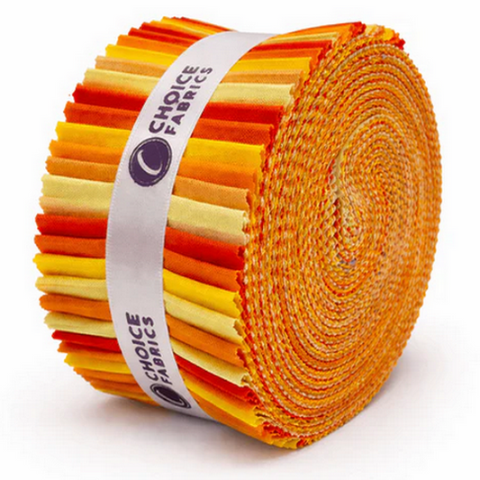 Choice Fabrics Supreme Solids Jelly Roll - Citrus - 40 Strips