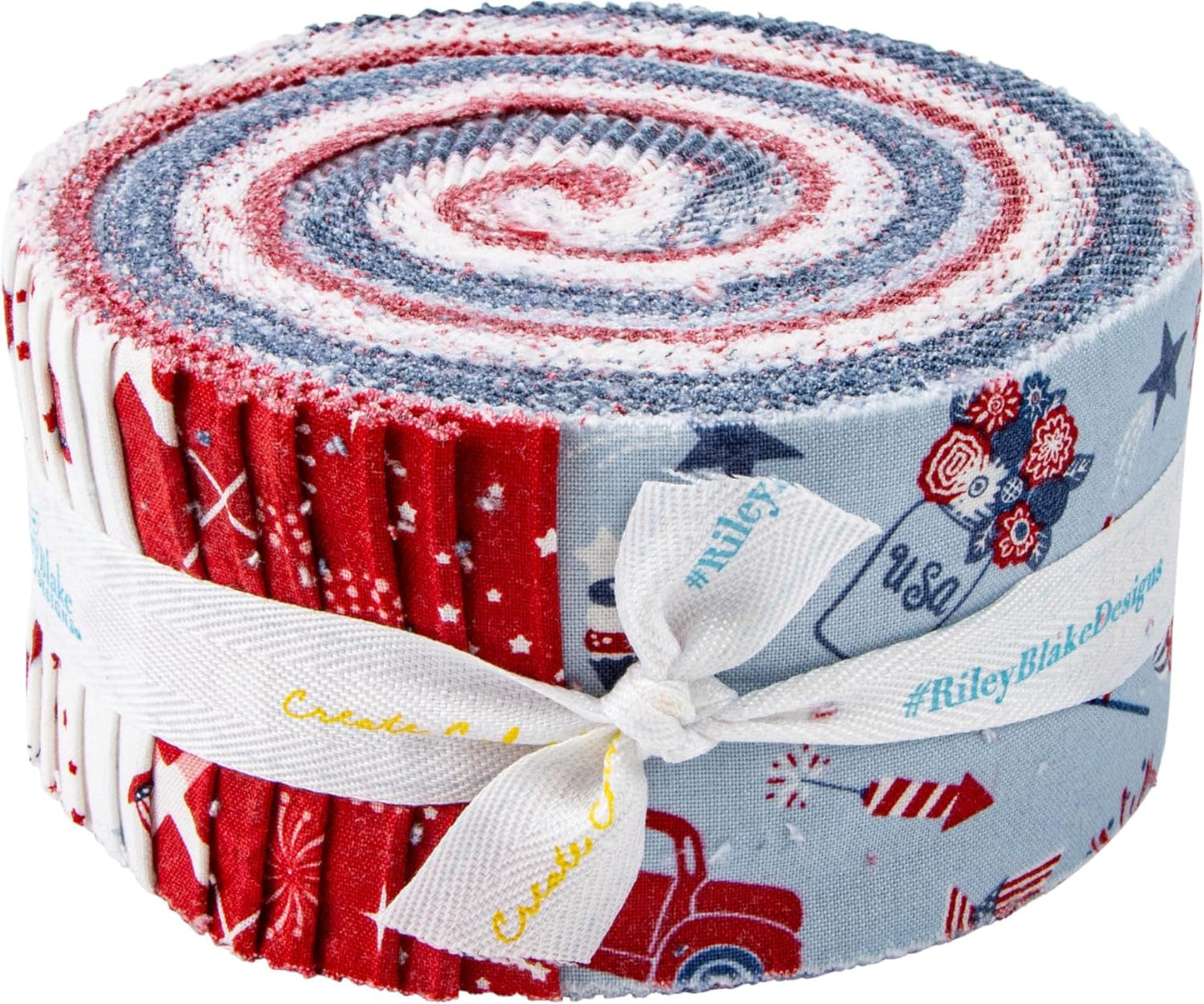 Riley Blake Stars & Stripes Forever - 40 Strip Rolie Polie