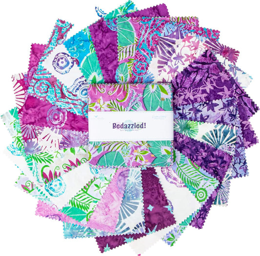 Charm Pack 5x5 Squares - Riley Blake Bedazzled 5-inch Stacker - 40 5" Squares