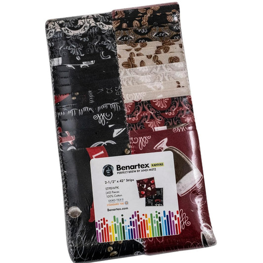 Benartex Perfect Brew (Coffee) Strip-pies - 40 2.5" Strips