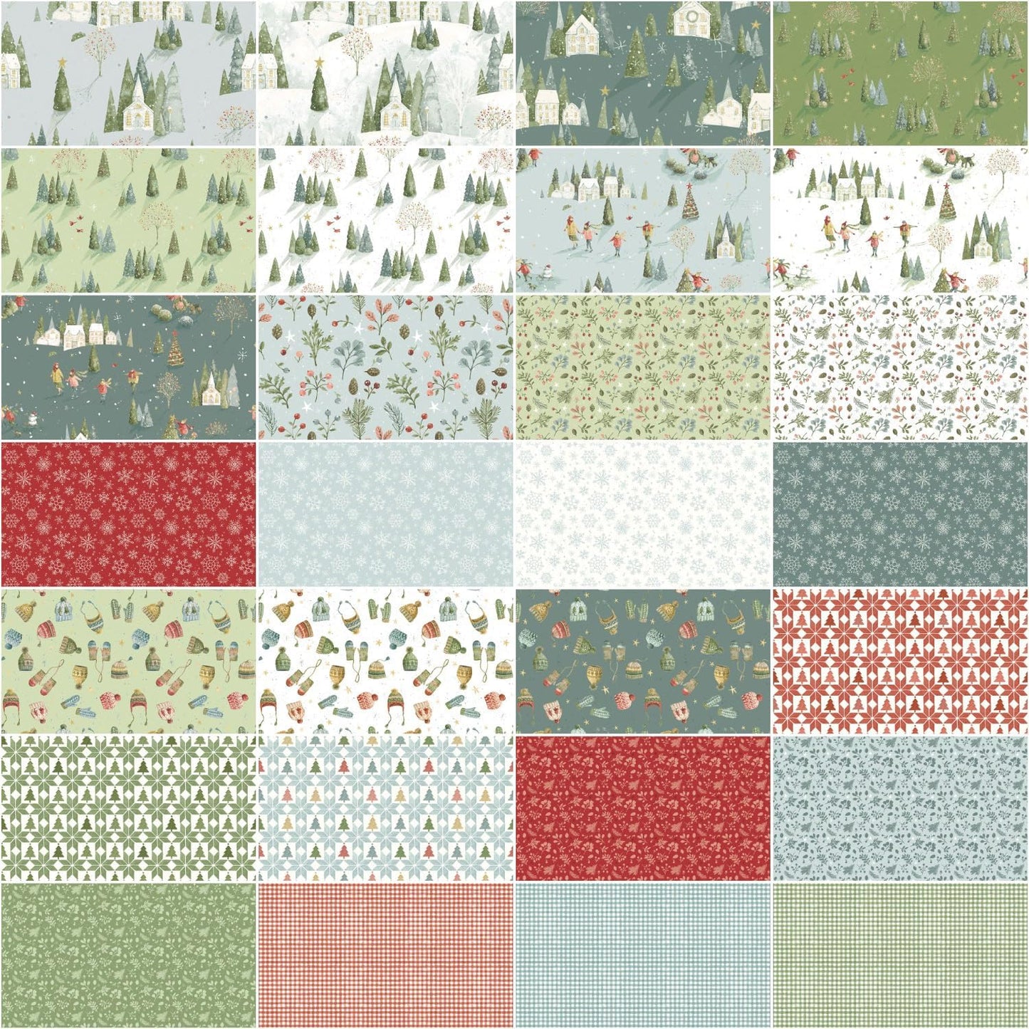 Riley Blake Magical Winterland - 40 Strip Rolie Polie
