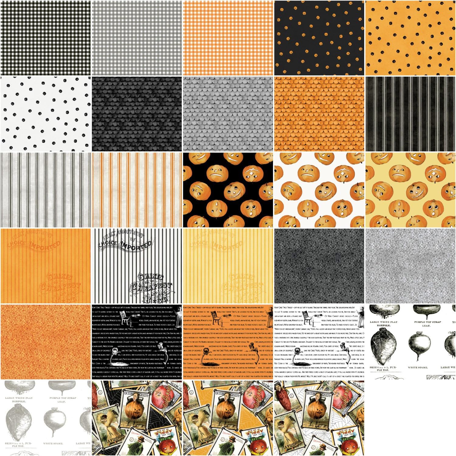 Riley Blake Pumpkin Patch - 40 Strip Rolie Polie – JellyRollFabric.net