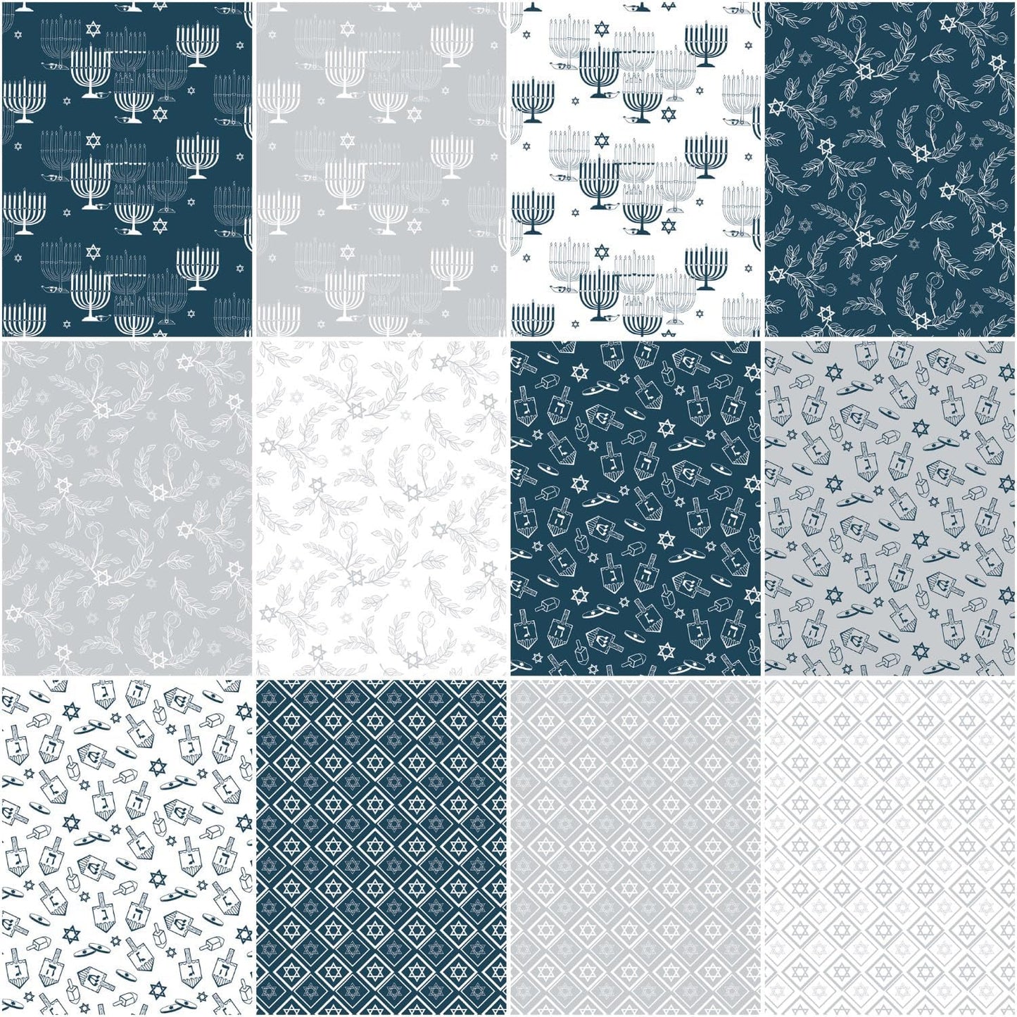 Riley Blake 8 Nights, 8 Lights - 40 Strip Rolie Polie