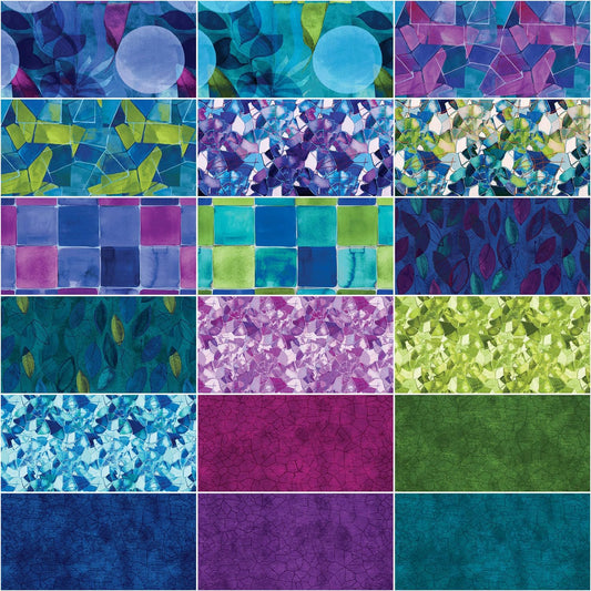 Charm Pack 5x5 Squares - Benartex Prismatics - 40 5" Squares