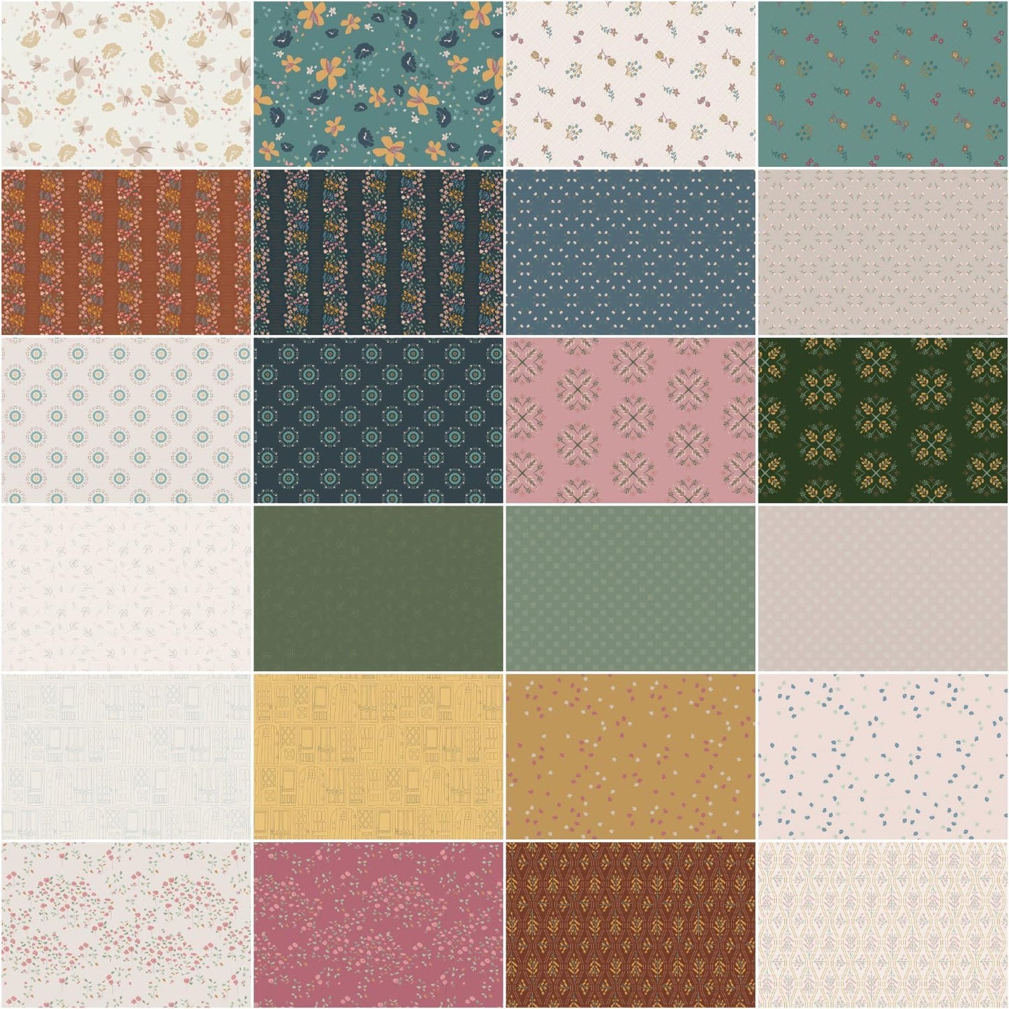 Charm Pack 5x5 Squares - Riley Blake Feels Like Home 5-inch Stacker - 40 5" Square