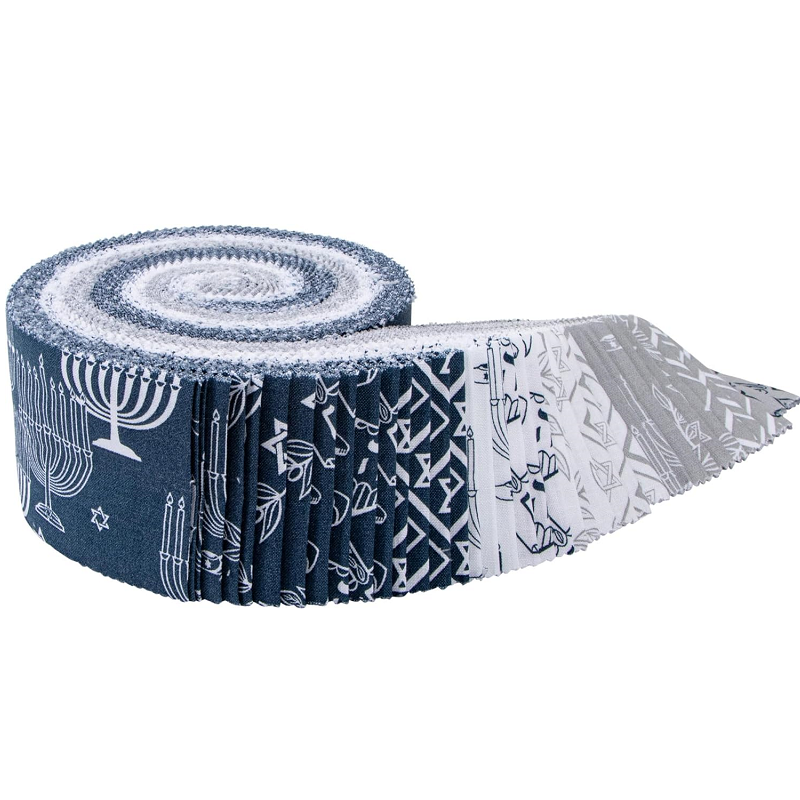 Riley Blake 8 Nights, 8 Lights - 40 Strip Rolie Polie