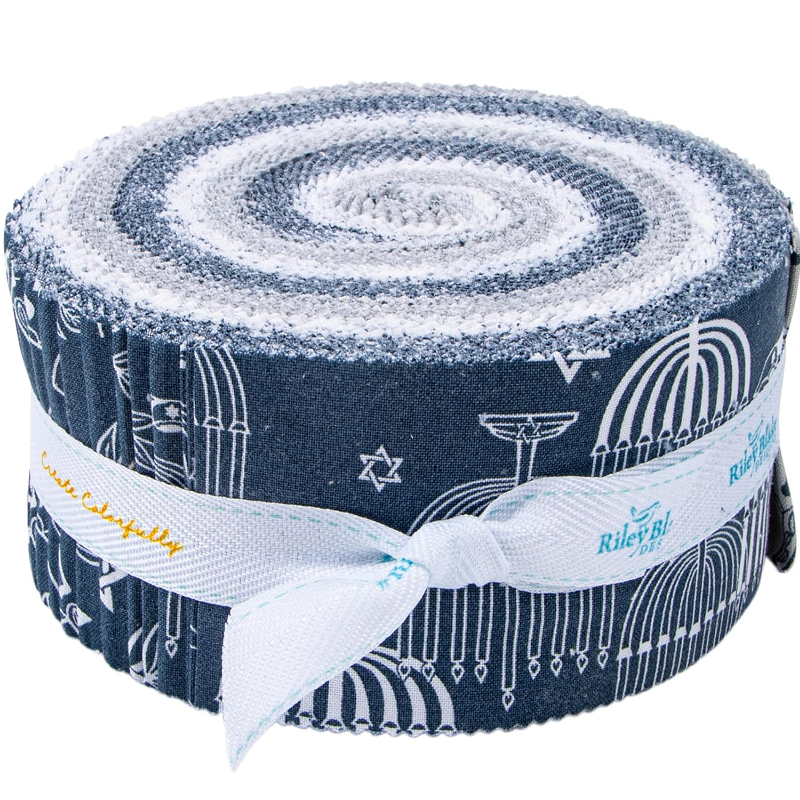 Riley Blake 8 Nights, 8 Lights - 40 Strip Rolie Polie