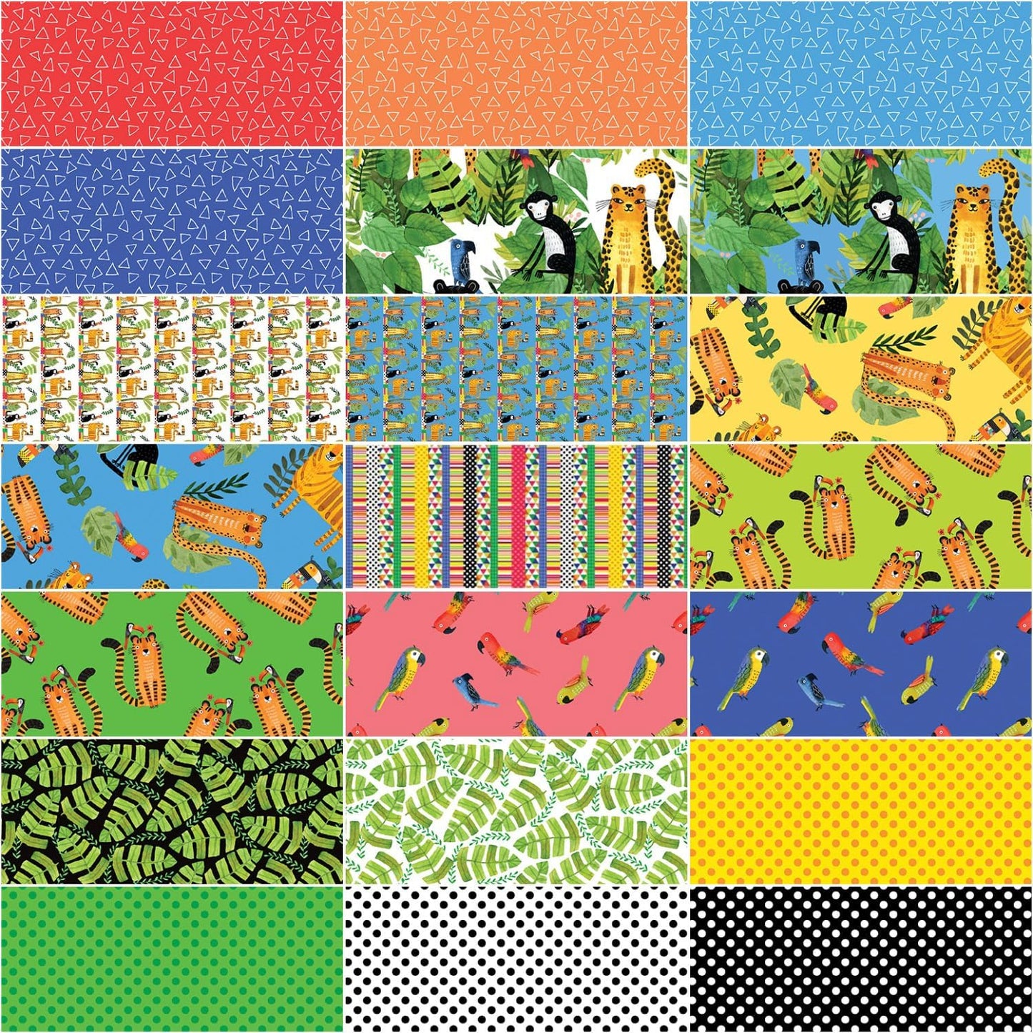 Benartex Safari FUN Strip-pies - 40 2.5" Strips