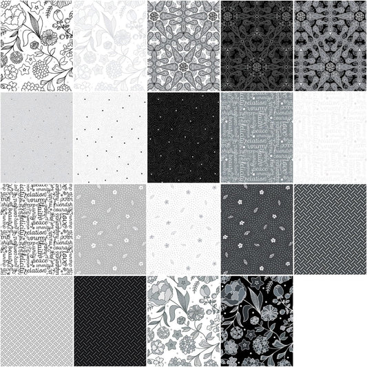 Charm Pack 5x5 Squares - Benartex Botanica - 40 5" Squares