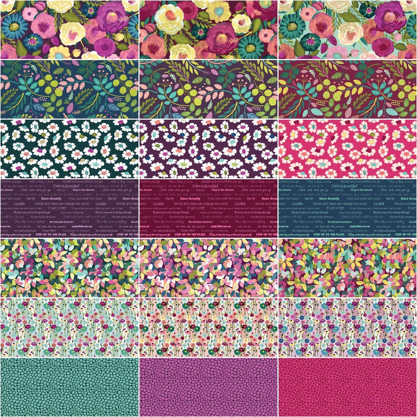Riley Blake Fragrant Fields - 40 Strip Rolie Polie