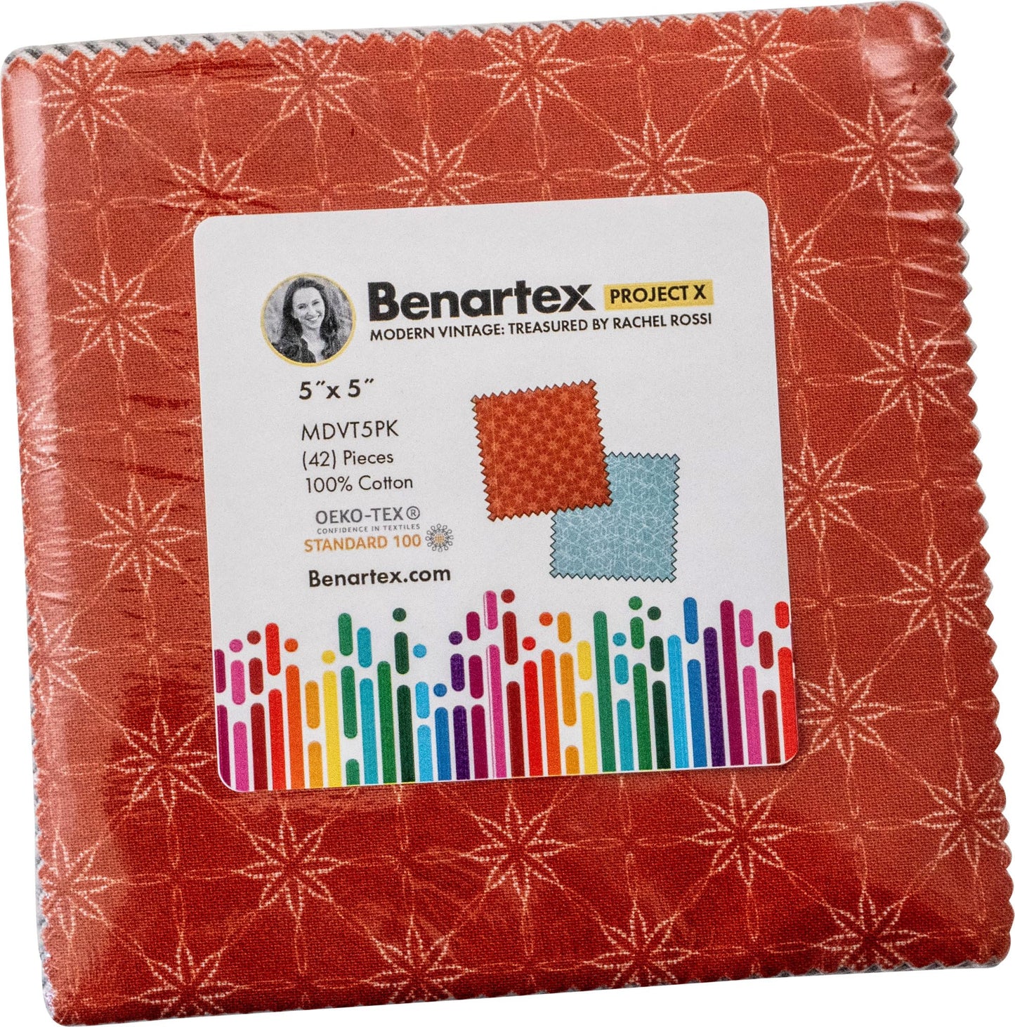 Charm Pack 5x5 Squares - Benartex Modern Vintage Treasured - 40 5" Squares