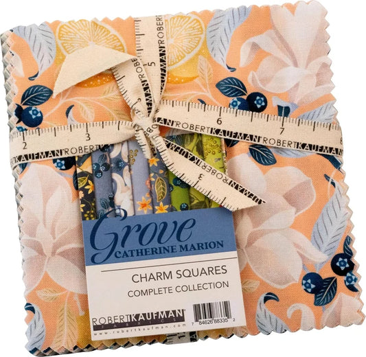 Charm Pack 5x5 Squares - Robert Kaufman Grove - 40 5" Squares