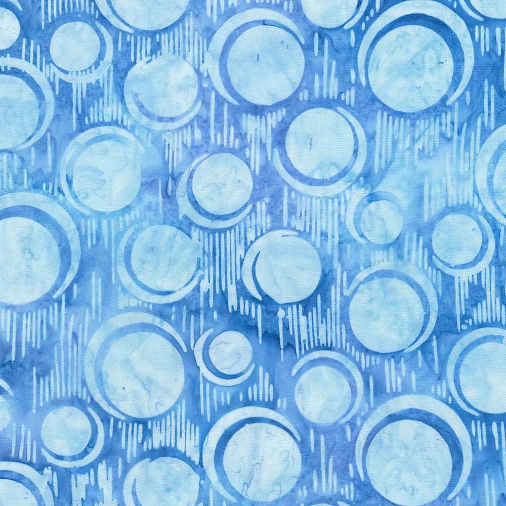 Half-yard Bundle - Robert Kaufman Artisan Batik "Bubble Blues" - 10 Fabrics, 5 Total Yards